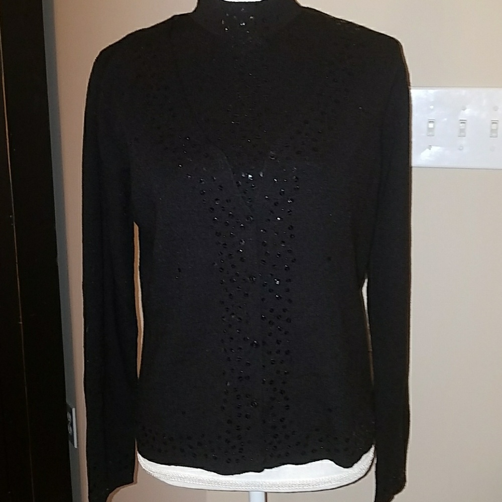 Villager by Liz Claiborne cardigan set Size L/P